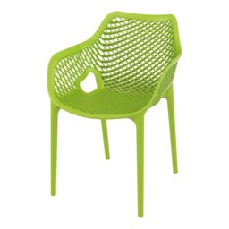 Fusion Living Air Plastic Green Stackable Armchair Colour: Green