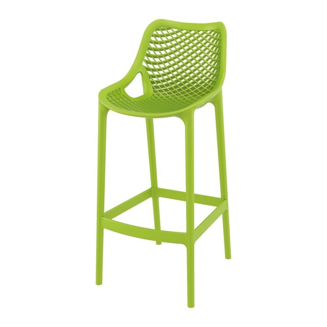 Fusion Living Air Plastic Green Bar Stool Colour: Green