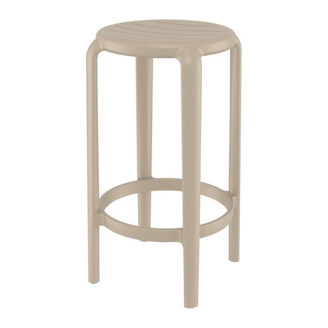 "Fusion Living Tom Taupe Bar Stool 65cm "