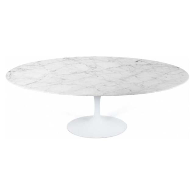 "Fusion Living Marble Large Oval Chelsea Dining Table "