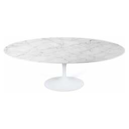 "Fusion Living Marble Large Oval Chelsea Dining Table "