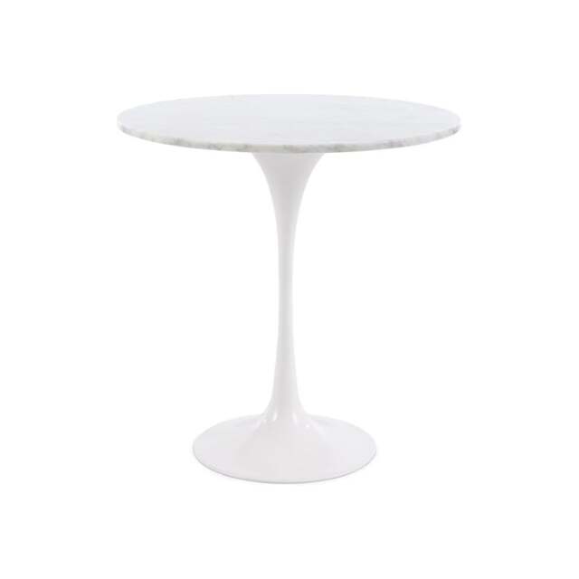 "Fusion Living Marble Chelsea Circular Side Table "