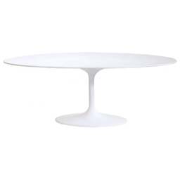 "Fusion Living White Large Oval Chelsea Dining Table "