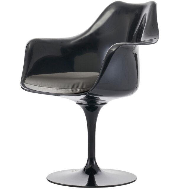 "Fusion Living Black and Grey PU Chelsea Armchair "