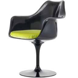 "Fusion Living Black and Green PU Chelsea Armchair "