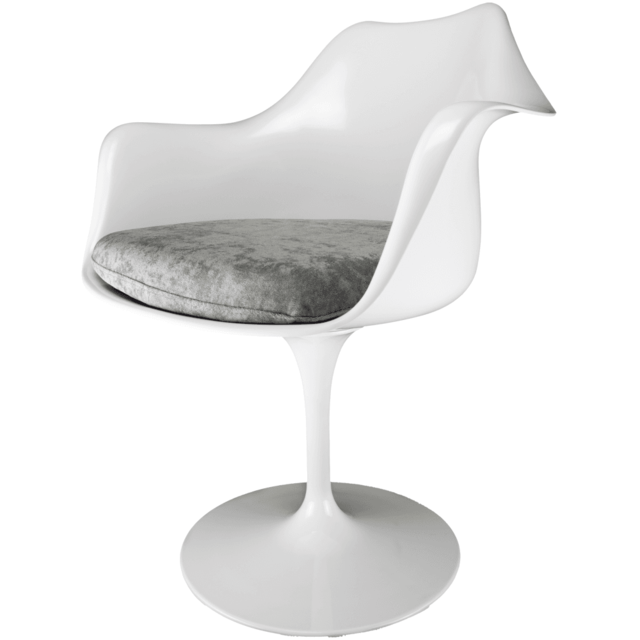 "Fusion Living White and Luxurious Grey Chelsea Armchair "