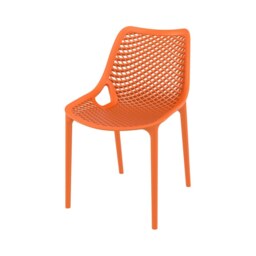 Fusion Living Air Plastic Orange Stackable Side Chair Colour: Orange