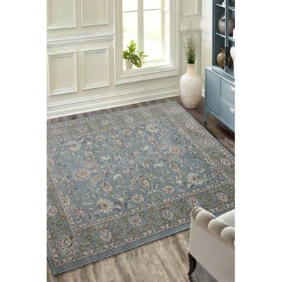 maker Blue Vision Traditional Border Rug