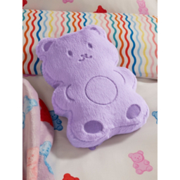 Purple Gummy Bear-Shaped Cushion
