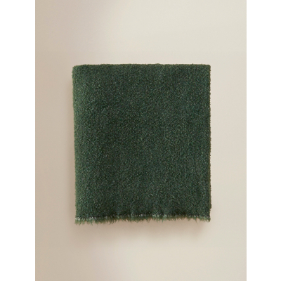 Green Plain Boucle Throw - 150 x 120cm