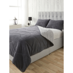 Downland Teddy Charcoal Easy Wash Coverless Duvet