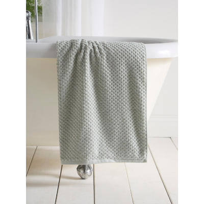 Dreams & Drapes Green Popcorn Check 100% Cotton Towel Range