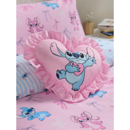 Disney Stitch Pink Heart-Shaped Cushion