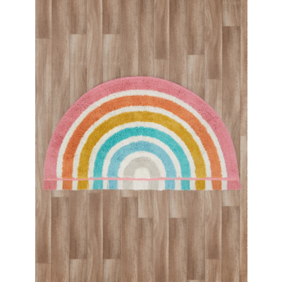 Rainbow Rug With Fringe