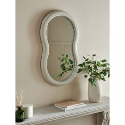 Natural 'Baked Bean' Hourglass Mirror