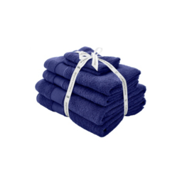 Catherine Lansfield Navy Antibacterial Towel Bale - Set of 6