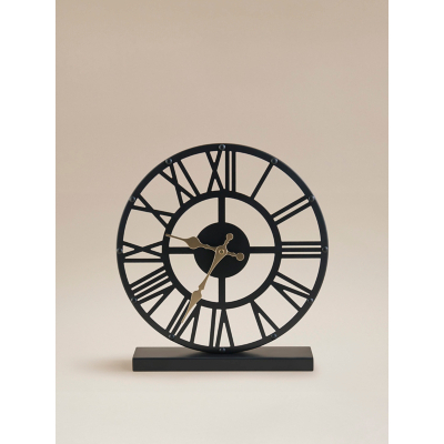 Black Skeleton Mantel Clock