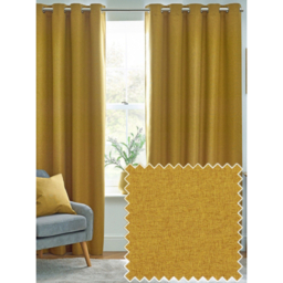 Furn Mustard Dawn Blackout Thermal Eyelet Curtains