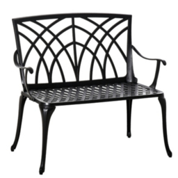 Outsunny 2-Seater Cast Aluminium Garden Bench
