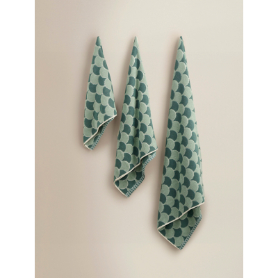 Green Fan Cotton Towel Range