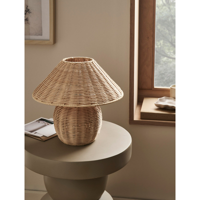Natural Rattan Sphere Table Lamp