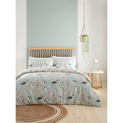 Fusion Cute Dogs Duck Egg Duvet Cover Set