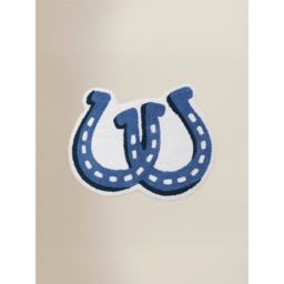 Blue Horseshoes Cotton Bath Mat