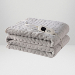 Downland Grey Supersoft Fleece Heated Throw - 120 x 160cm