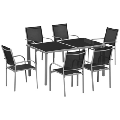 Outsunny 7 Piece Garden Dining Set for 6