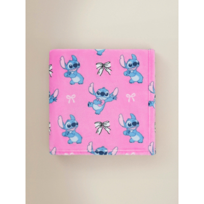 Disney Stitch Pink Fleece Blanket - 120 x 150 cm