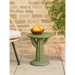 Green Cactus Resin Side Table