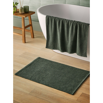 Silentnight Green Textured Knot Bath Mat