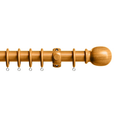 Speedy Antique Pine Victory Wood 28mm Pole Set