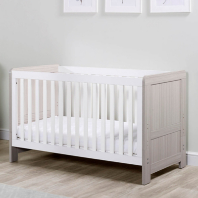 Ickle Bubba Grey & White Pembrey Cot Bed