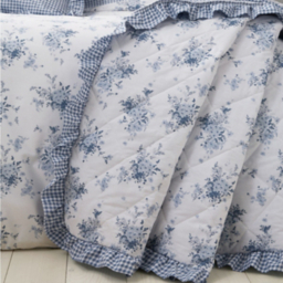 Catherine Lansfield Lucie Floral Frill Bedspread - 220 x 230cm