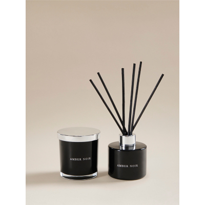 Signature Scents Amber Noir Candle & Diffuser Gift Set