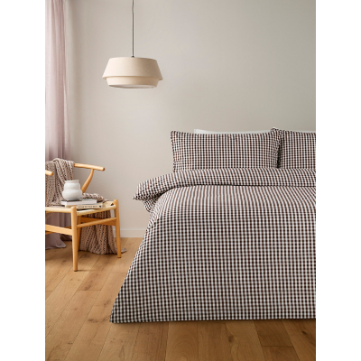 Gingham Piped Edge Duvet Set