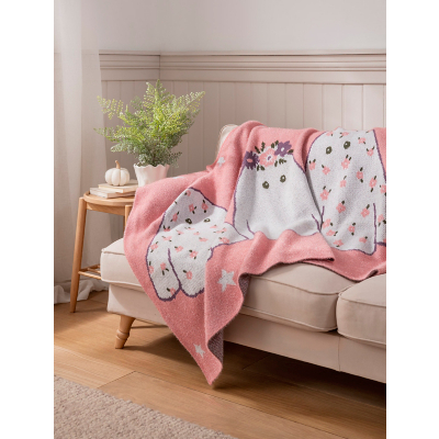 Stacey Solomon Pink Sparkle Ghost Throw