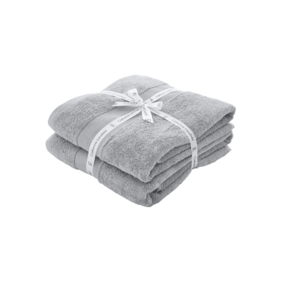 Catherine Lansfield Silver Antibacterial Bath Sheet - Set of 2