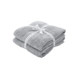 Catherine Lansfield Silver Antibacterial Bath Sheet - Set of 2