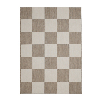 maker Indoor/Outdoor Natural Checkerboard Rug