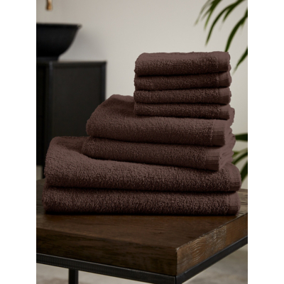 Catherine Lansfield Chocolate Quick Dry Towel Bale - Set of 8