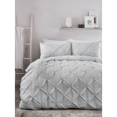Serene Silver Lara Duvet Cover Set