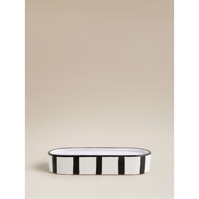 Vanilla & Tonka Bean Ceramic Striped XL Candle