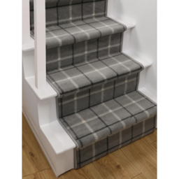maker Grey Maestro Check Stair Runner
