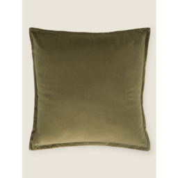 Olive Green Extra Large Velvet Cushion - 58cm x 58cm