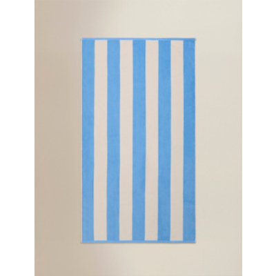 Blue Striped Cotton Beach Towel