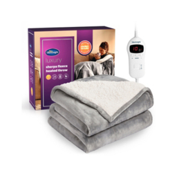 Silentnight Luxury Sherpa Fleece Heated Throw by George at ASDA