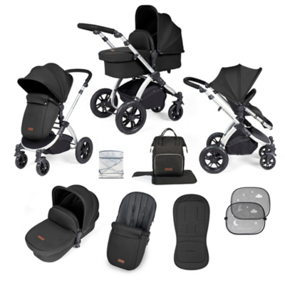 Black Ickle Bubba Stomp Luxe 2 in 1 Pushchair