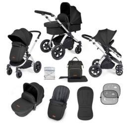 Black Ickle Bubba Stomp Luxe 2 in 1 Pushchair
